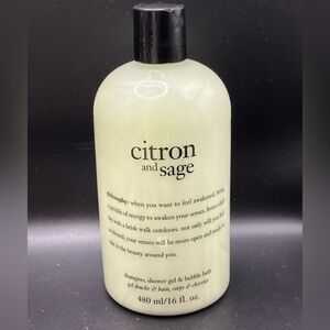 Philosophy Citron and Sage 16 oz Shampoo, Shower Gel, Bubble Bath, Full & Sealed
